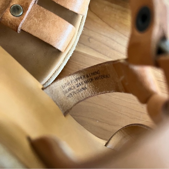 Women’s Kork Ease Strappy Wedge Sandals Size 40.5 US Size 9 Tan Leather - Picture 6 of 8